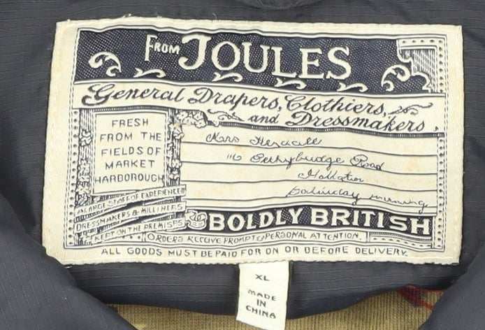 Joules Unisex Adults Blue Quilted Jacket XL
