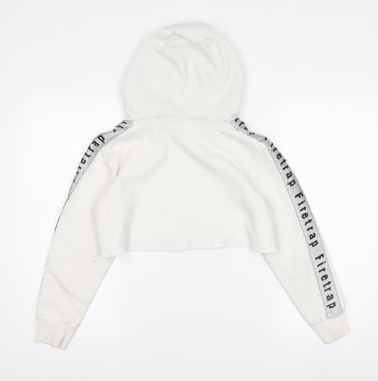 Firetrap Women's White Pullover Hoodie - Size 8