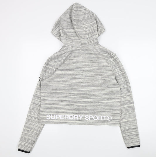 Superdry Grey Unisex Hoodie S Pullover, Hooded, Logo