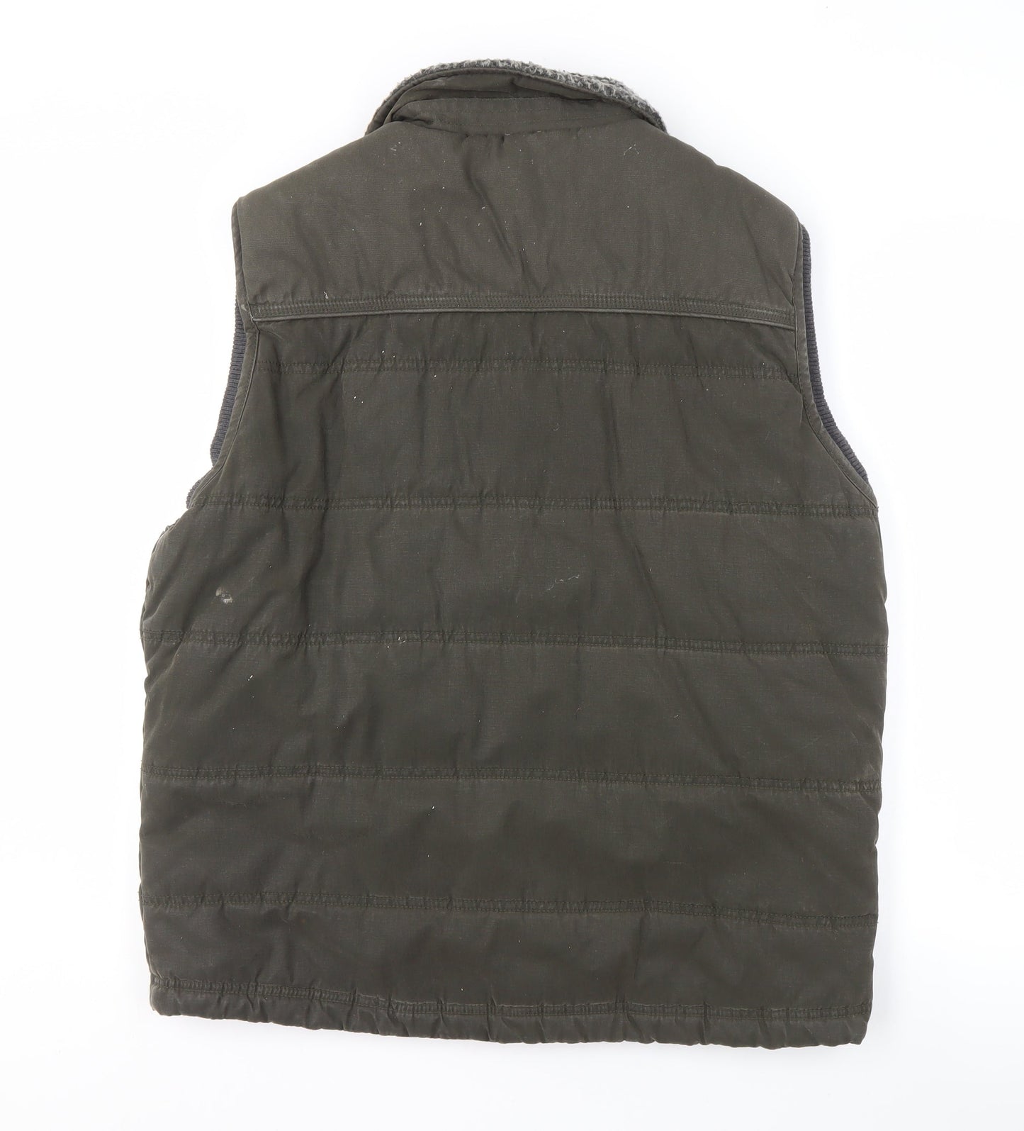 FatFace Men's Khaki Puffer Vest L Size, Lined, Casual