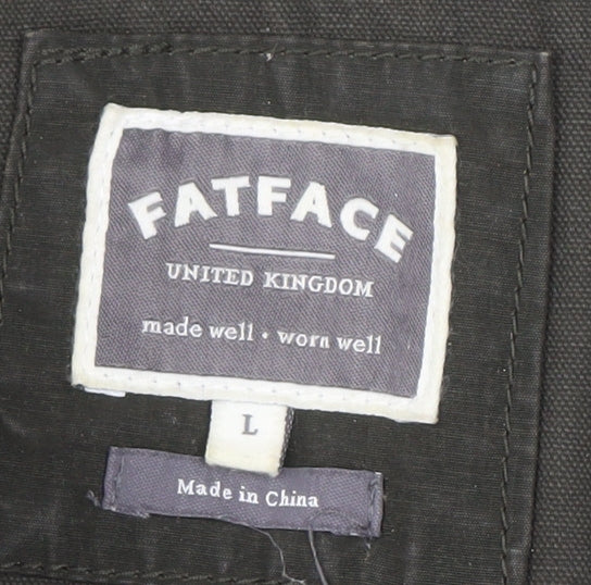 FatFace Men's Khaki Puffer Vest L Size, Lined, Casual