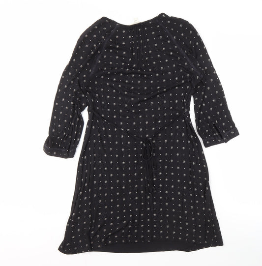 Fatface Women's Black Floral A-Line Dress Size 10