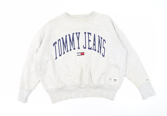 Tommy Jeans Men's Grey XS Logo Sweatshirt