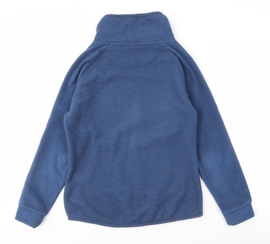 Womens UK 10 Regular Weird Fish Blue Pullover Sweatshirt