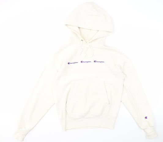Mens UK XS Champion White Pullover Hoodie