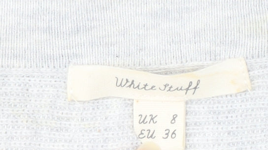 White Stuff Women's Ivory Crew Neck Jumper Long Sleeve