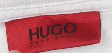 Hugo Boss Men's White Graphic Print Sweatshirt XS