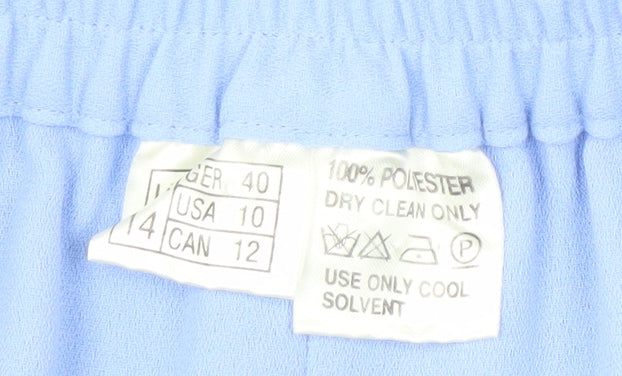 Brand and care label for Frank Usher Women's Blue Midi Pencil Skirt -, size 12
