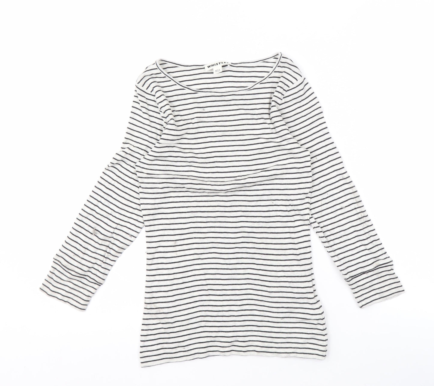 Whistles Women's Multicoloured Striped Long Sleeve T-Shirt