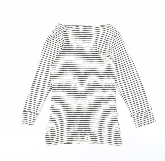 Womens UK Size 10 Whistles Multicoloured Cotton Blend T-Shirt