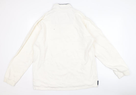 Cotton Traders Men's Ivory Pullover Sweatshirt L