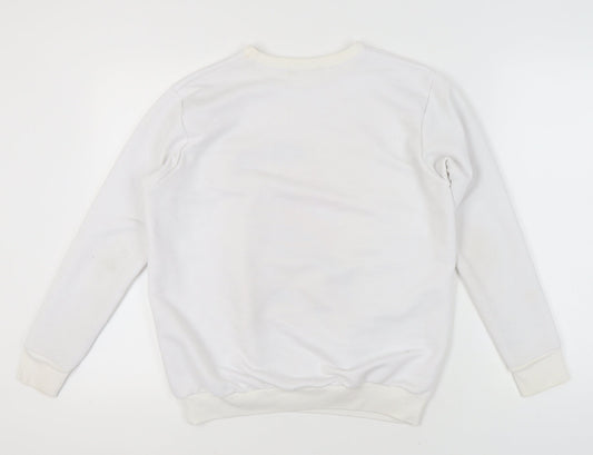 Missguided Women's White Pullover Vintage Graphic Sweatshirt