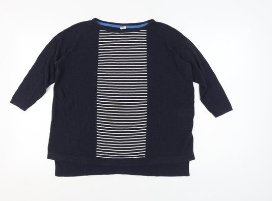 White Stuff Women's Blue Pullover Jumper, Size 14