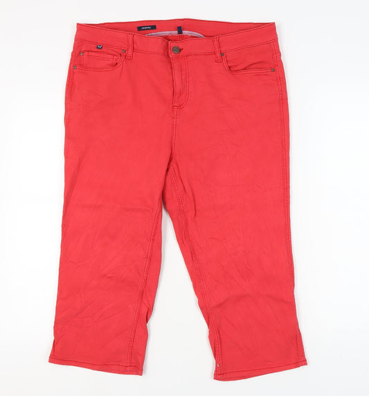 Crew Clothing Red Cropped Women's Jeans, Size 16