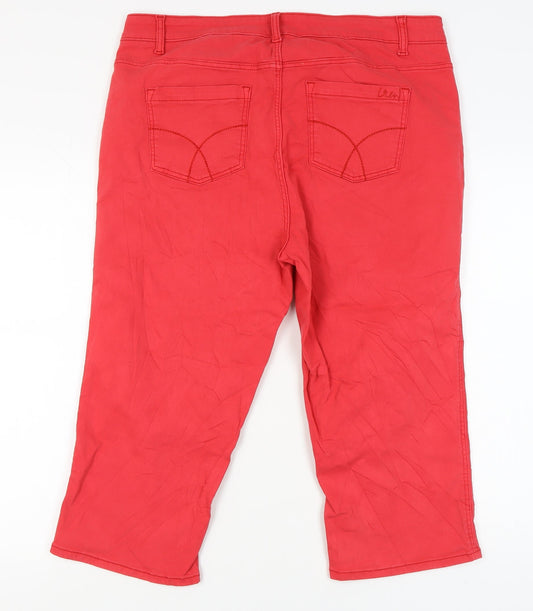 Crew Clothing Red Cropped Women's Jeans, Size 16
