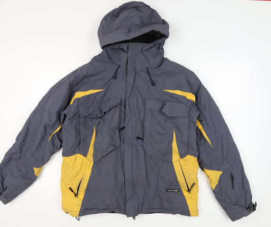 Trespass Men's Grey Parka Jacket L Waterproof Hooded