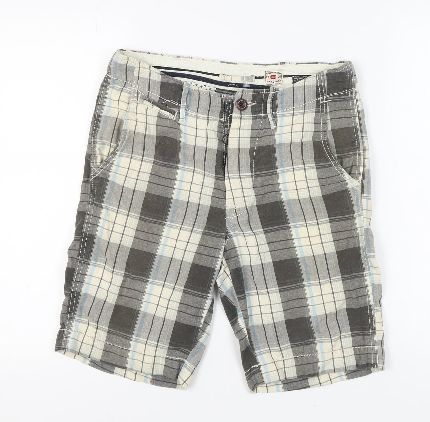 Jack & Jones Men's Multicoloured Plaid Chino Shorts S
