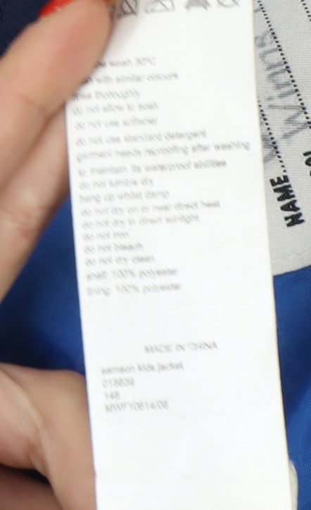 Mountain Warehouse Teens Blue Rain Coat Jacket, Size 13