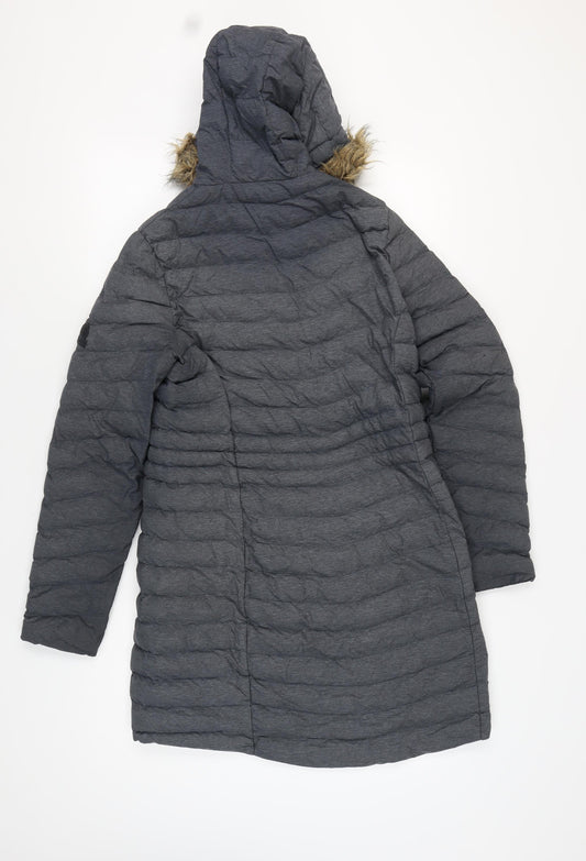 TOG24 Women's Grey Puffer Coat, Size 12, Winter Essential