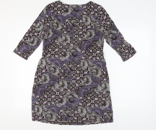 White Stuff Women's Floral Scoop Neck Dress Size 14