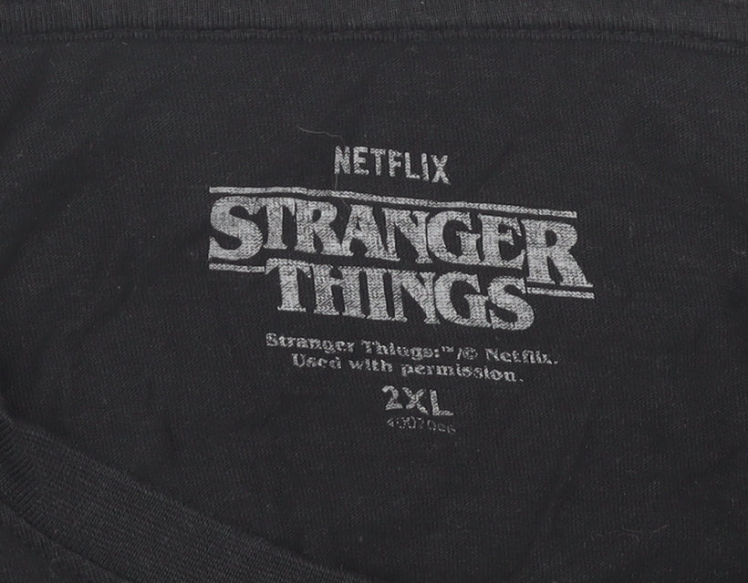 Netflix Stranger Things T-Shirt Black 2XL Unisex Adults