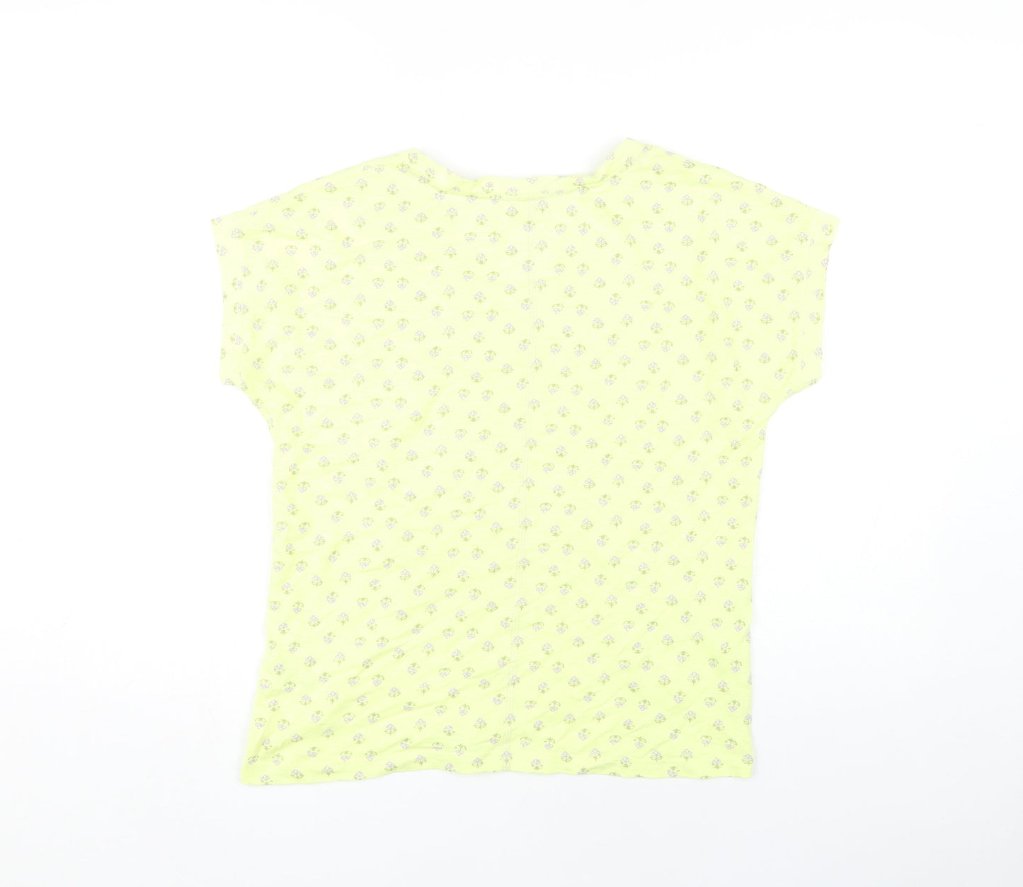 White Stuff Women's Yellow Floral T-Shirt, Size 12