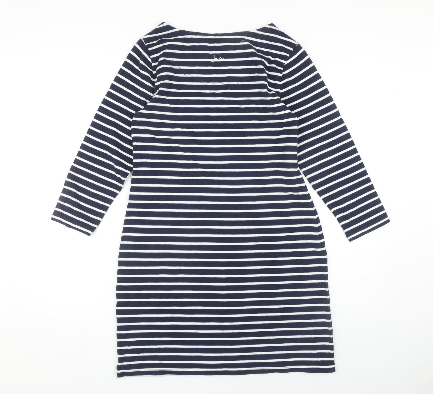 Joules Women’s Striped Boat Neck Shift Dress Size 10