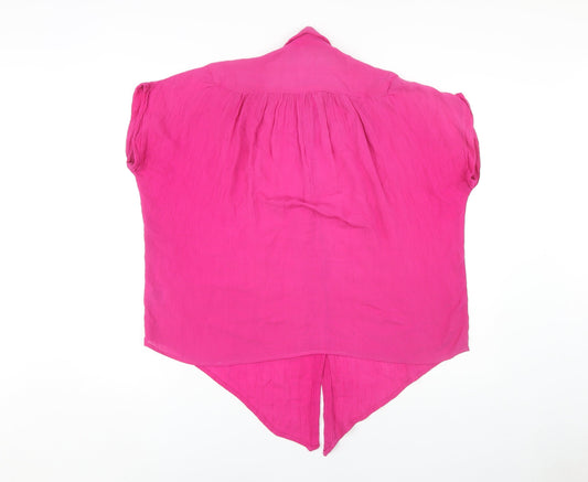 French Connection Women's Pink Button-Up Shirt M