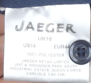 Jaeger Women's Multicoloured Button-Up Shirt Size 16