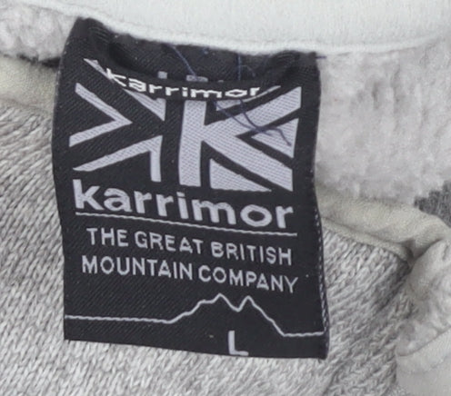 Karrimor Men's Grey Fleece 1/4 Zip Sweatshirt Size L