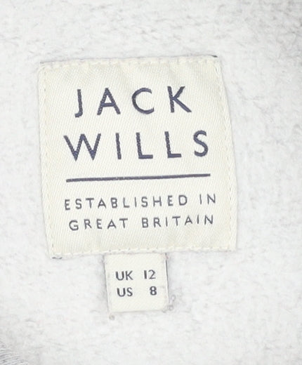 Jack Wills Women's Grey Hoodie UK 12 - Casual Style
