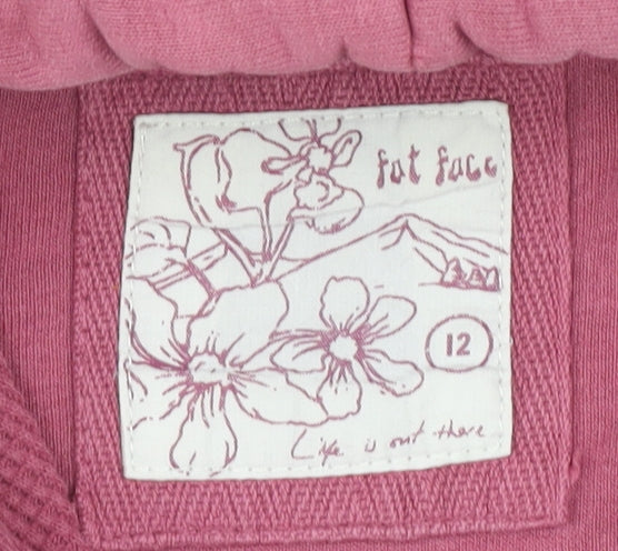 Fat Face Women's Pink Hoodie, Size 12, Regular Fit