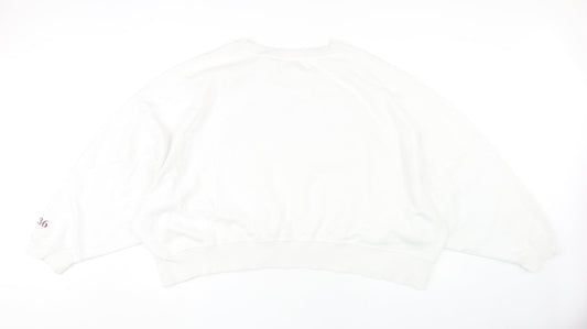 Harvard Women's White 2XL Pullover Sweatshirt