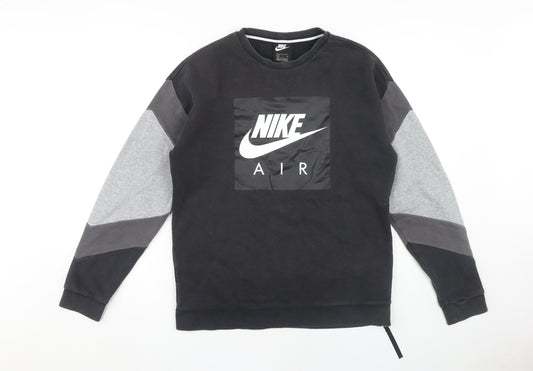 Mens UK S Regular Nike Black Pullover Sweatshirt