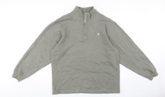 Mens UK M Champion Green Full Zip Hoodie