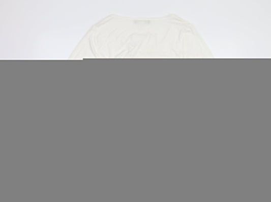 Womens UK Size 14 Patrizia Dini White Polyester Blouse