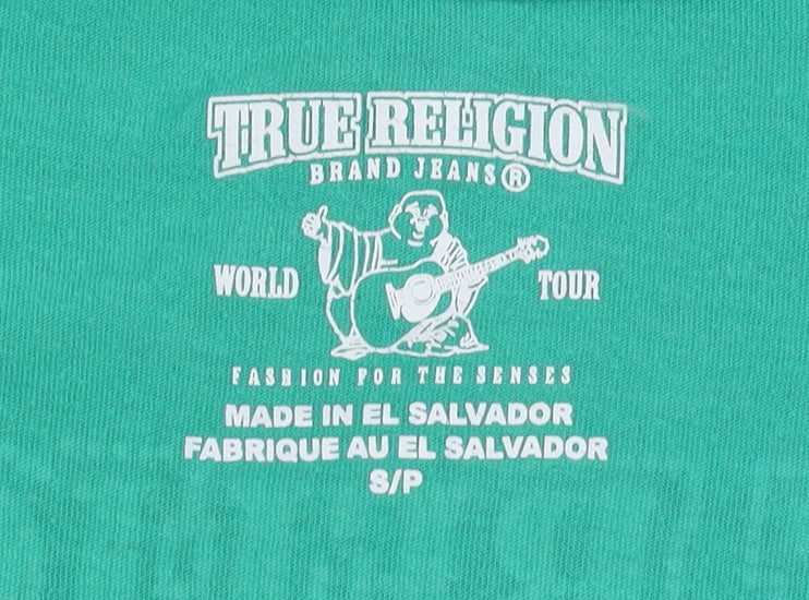 True Religion Women's Green Slim Fit T-Shirt S