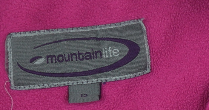 Mountain Life Women's Purple 1/4 Zip Fleece Sweatshirt