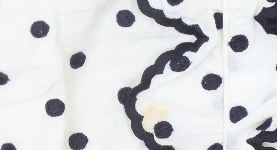 Boden Women's White Polka Dot Dress, Size 6, Sleeveless