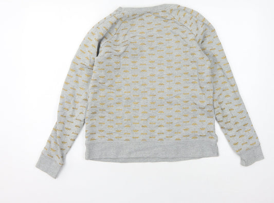 Womens UK S Regular Boden Grey Pullover Sweatshirt