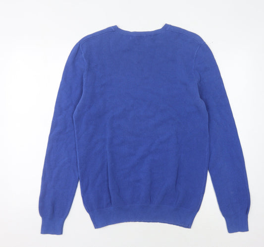 Kenneth Cole Men's Blue Cotton Pullover Sweater L