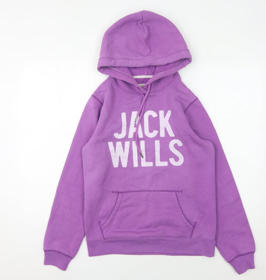 Jack Wills Women's Purple Pullover Hoodie Size 12