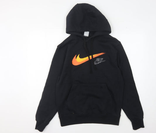 Mens UK XS Regular Nike Black Pullover Hoodie