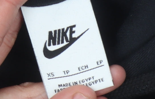 Nike Men's Black Pullover Hoodie XS Sports Logo Design