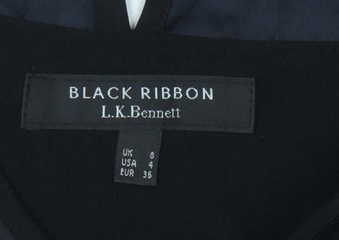 L.K. Bennett Black Women's Silk Blouse Size 8