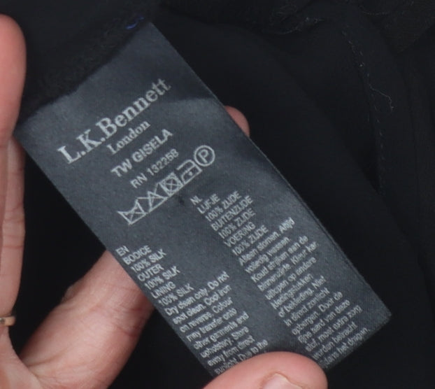 L.K. Bennett Black Women's Silk Blouse Size 8