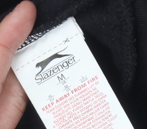 Slazenger Men's Black Pullover Hoodie, M, Regular Fit, Logo