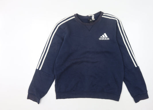 Additional front view of Adidas Men's Blue M Pullover Sweatshirt Logo Sports