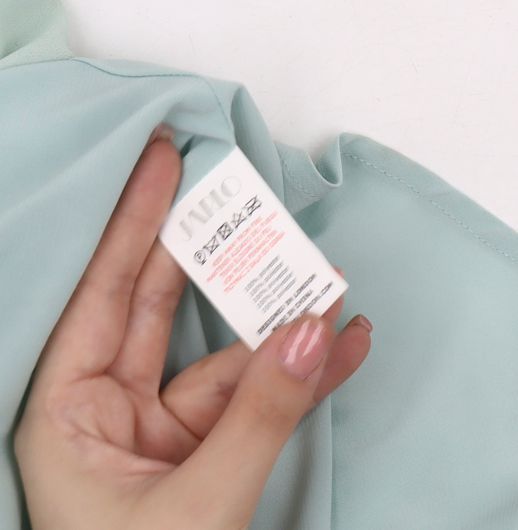 Jarlo Green Women's Long Dress, Ruffle Accents