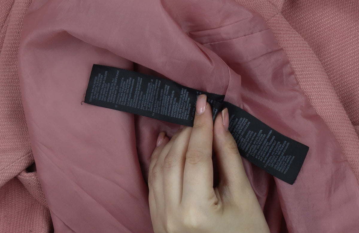 Brand and care label for Red Herring Women's Pink Overcoat, size 16
